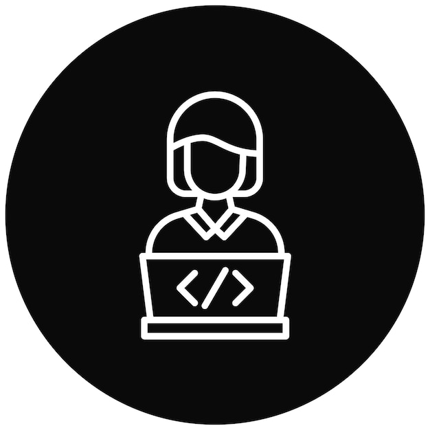 Web Developer vector icon Can be used for Women iconset