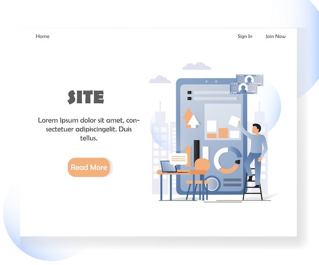 Web developer vector website landing page banner template