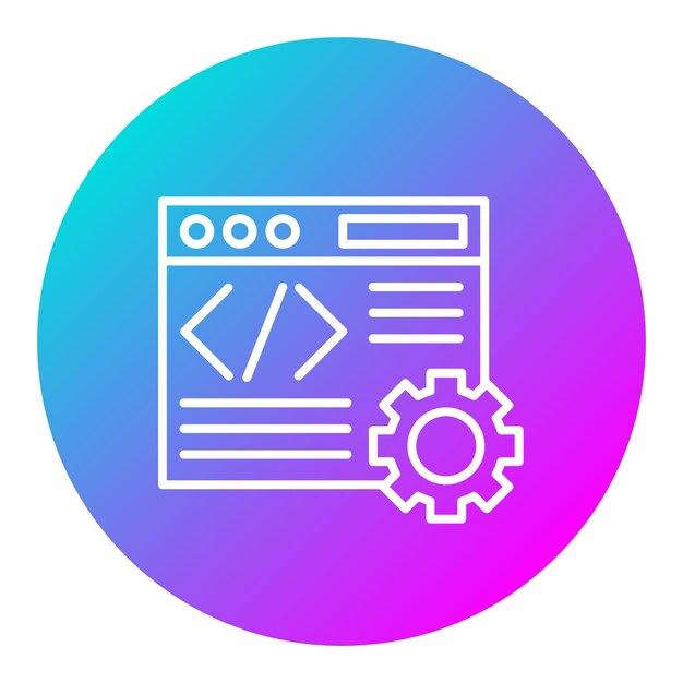 Web Development vector icon Can be used for Coding and Development iconset