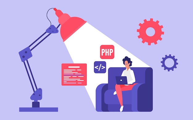 Web engineering work software engineer programming programmer working on laptop