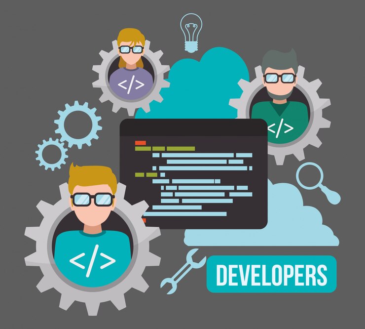 Vektör web geliştiricisi design