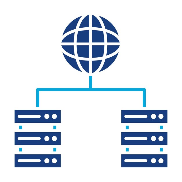 Web Hosting Duotone Illustration