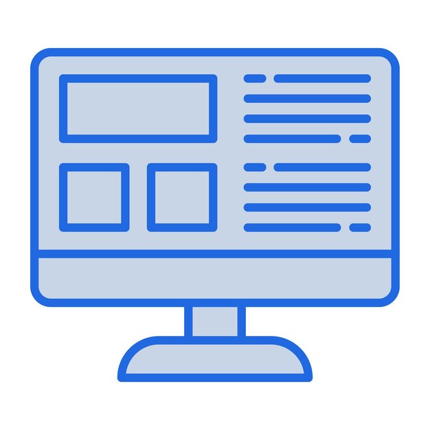 Web Layout Blue Tone Illustration
