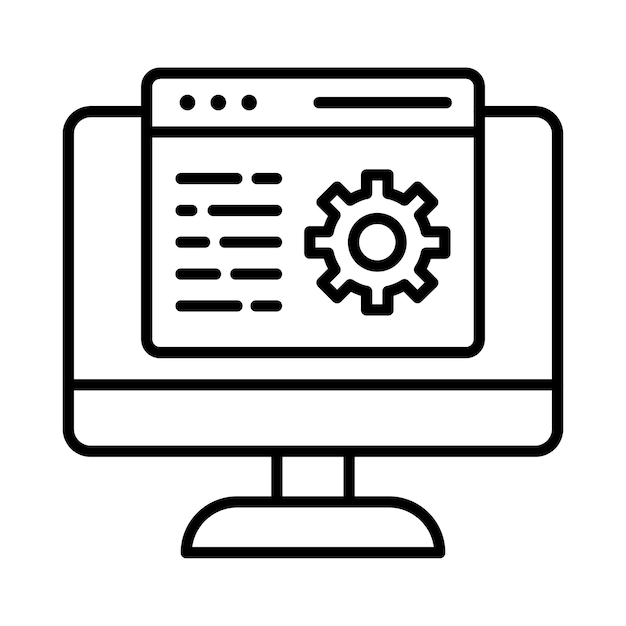Web Maintenance Line Illustration