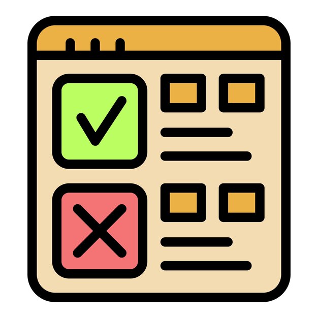 Web marketing icon outline vector Social review Online help color flat