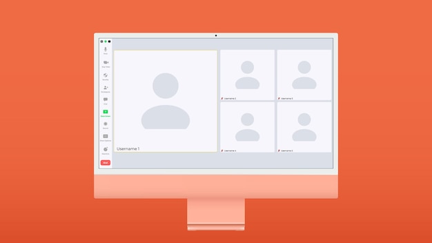 web meeting business call modern video call window great design for any purposes online meeting conference chat message icon business vector icon