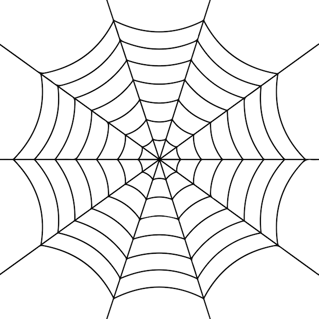 Web of spider cobweb spiderweb Simple flat vector illustration
