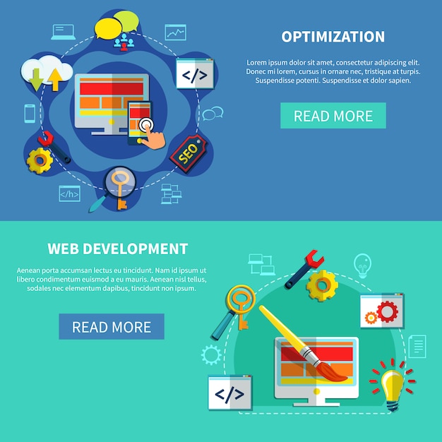 Web Optimization Banners Set