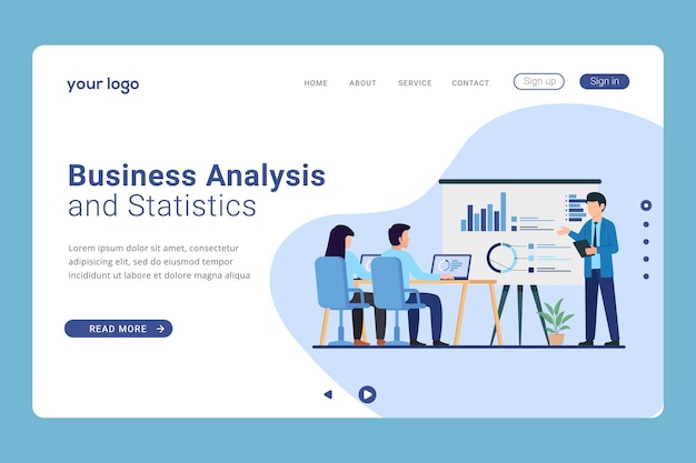 Web page design templates for finance and business concept illustration