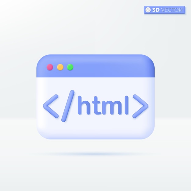 Web page Development icon symbols Coding language Programming Software concept 3D vector isolated illustration design Cartoon pastel Minimal style You can used for mobile app ux ui print ad