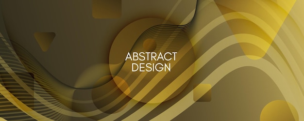 web page template with fluid shapes geometric elements and grad