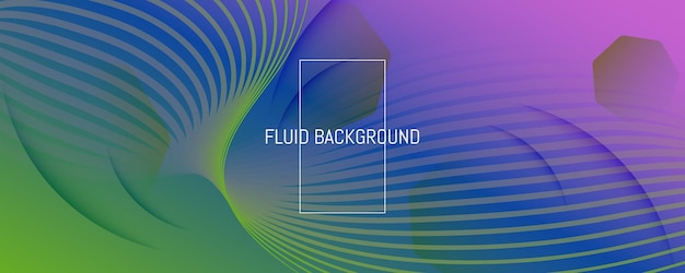 web page template with fluid shapes geometric elements and grad