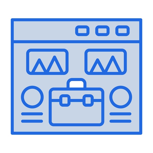 Web Portfolio Blue Tone Illustration
