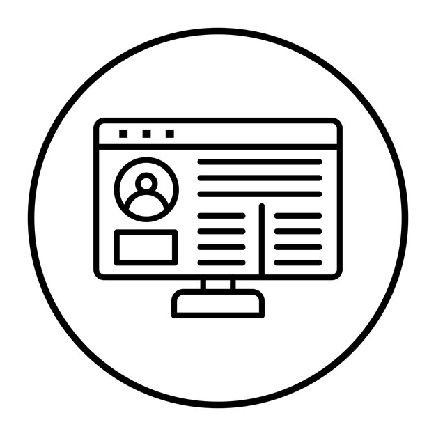 Web Portfolio Vector Illustration
