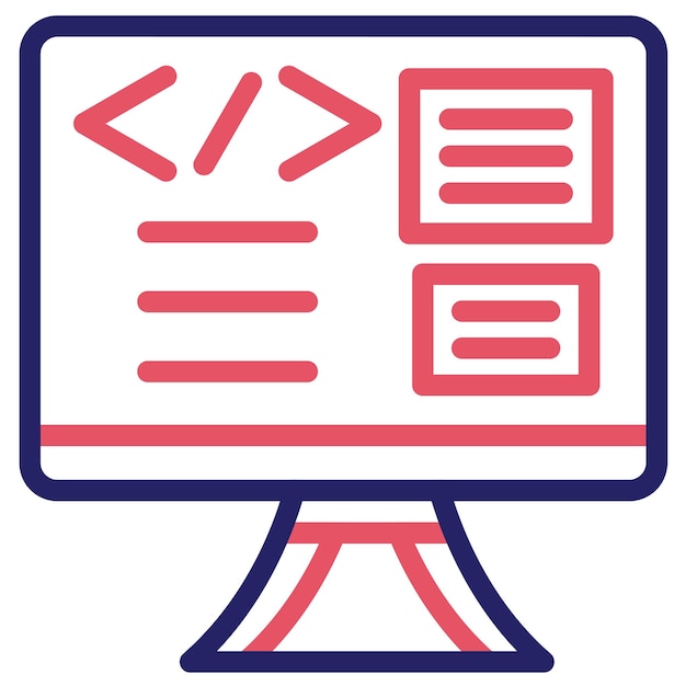 web programming vector icon illustration of learning iconset
