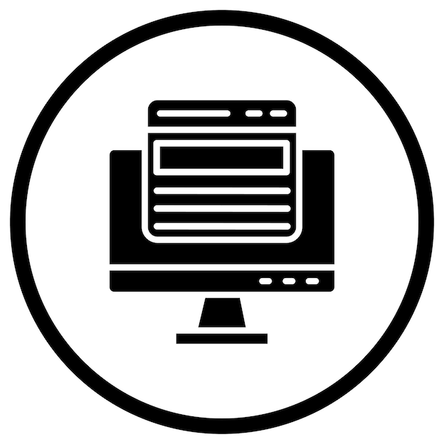 Web Sayfası Vektör Simge Tasarımı İllüstrasyonu