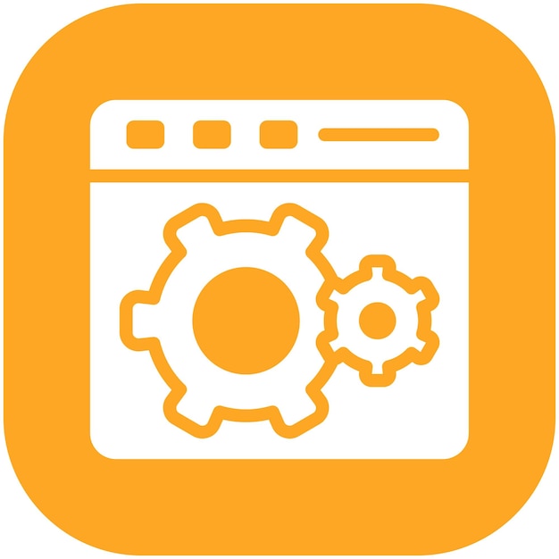 Web Settings vector icon illustration of Seo and Web iconset