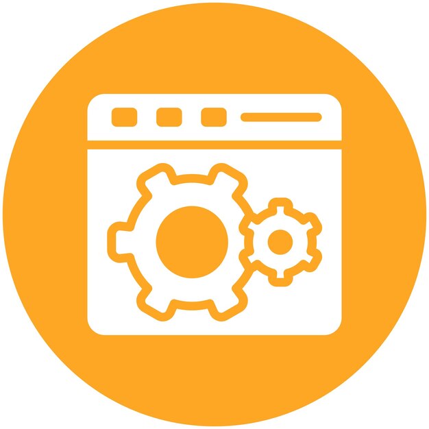 Web Settings vector icon illustration of Seo and Web iconset