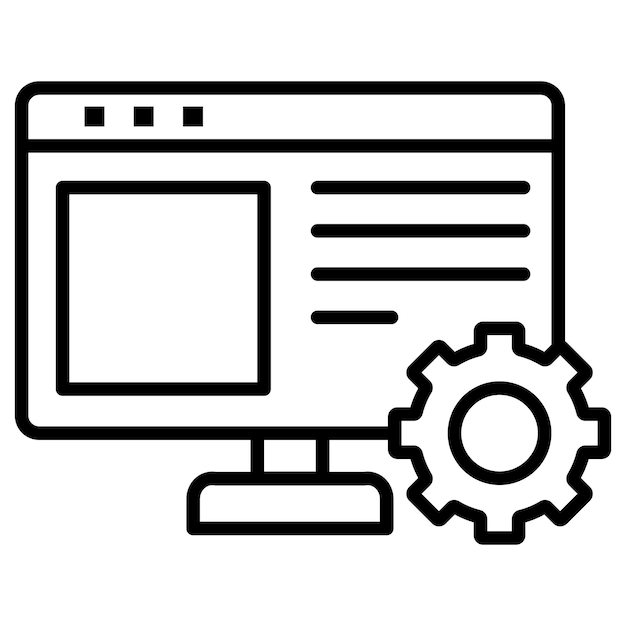 Web Settings Vector Illustration