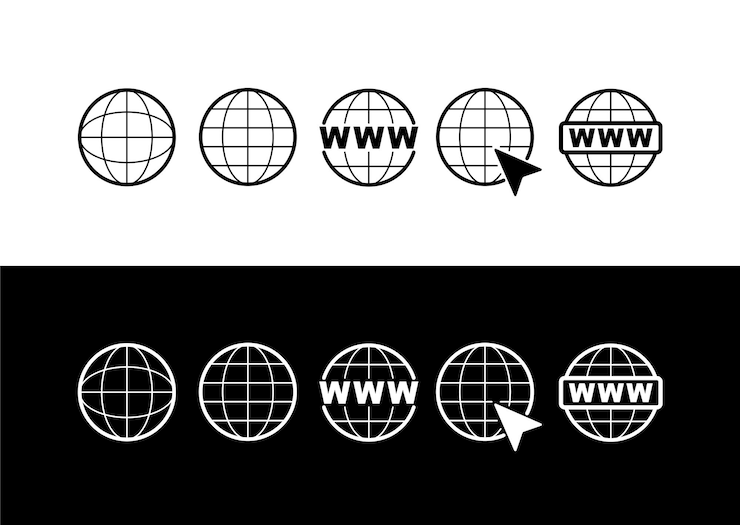 Vektör web site icon line set editable line www icon