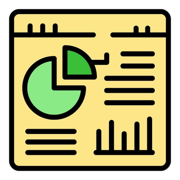 web site page icon outline vector team company job task color flat