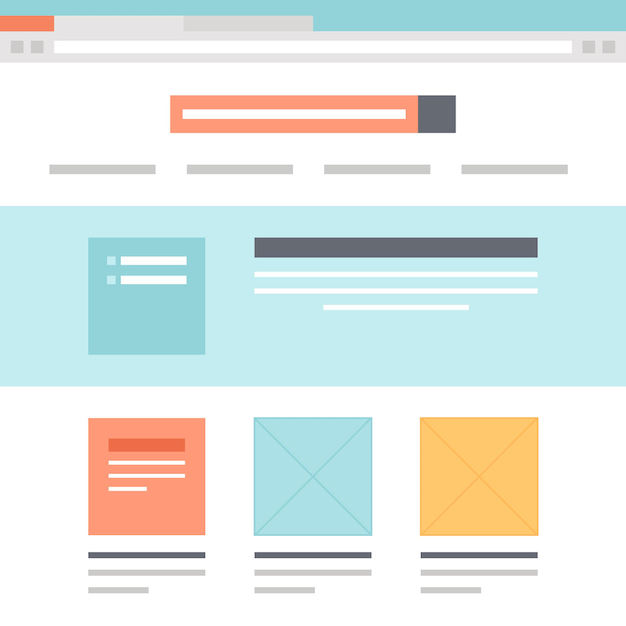 Web template flat vector illustration concept