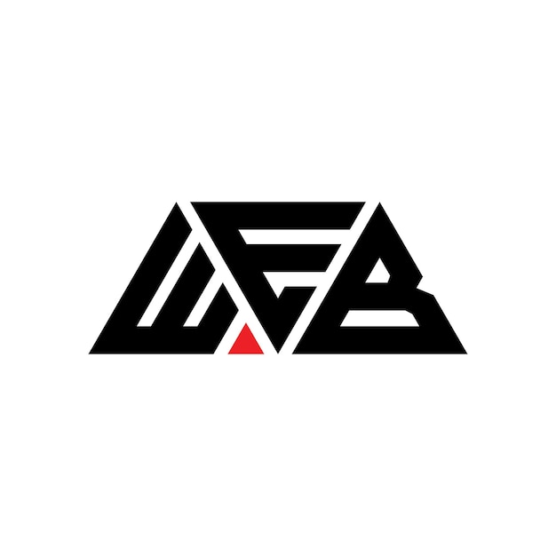 WEB triangle letter logo design with triangle shape WEB triangle logo design monogram WEB triangle vector logo template with red color WEB triangular logo Simple Elegant and Luxurious Logo WEB