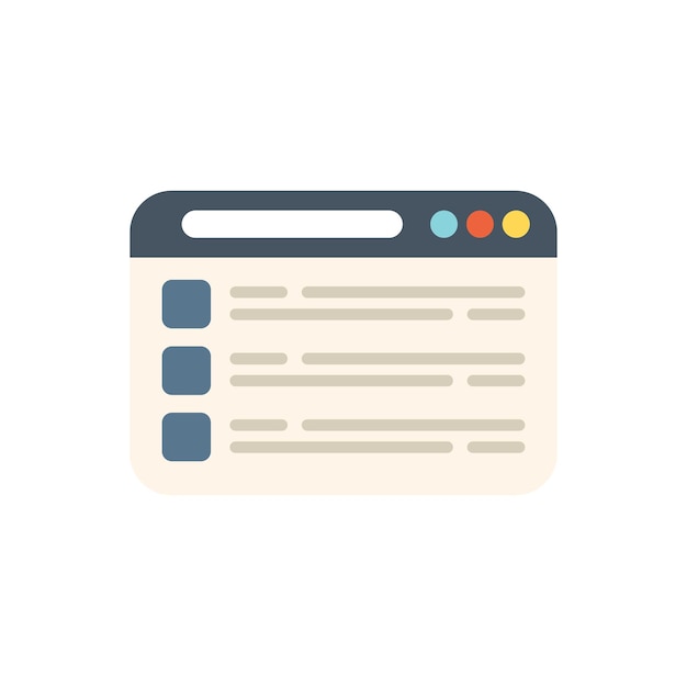 Web work page icon flat vector Office time Remote clock