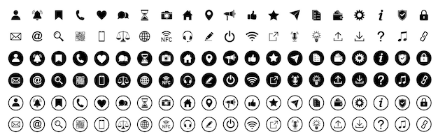 Webbikoner set. Hem, plats, samtal till e-postadress, jordglob, chattmeddelande, e-post, telefon, information, support, sökning, webbplatsikon. Kontakt- och webbplatsikoner set. Webbplats set ikonvektor