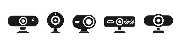 Webcam icon set Web camera symbol logotype Vector illustration
