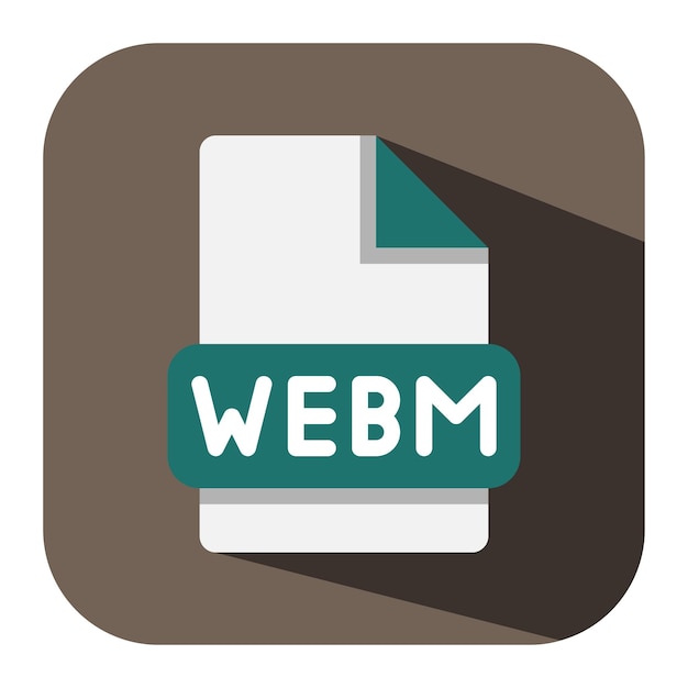 webm file type flat icon format files document type symbol icons vector illustration