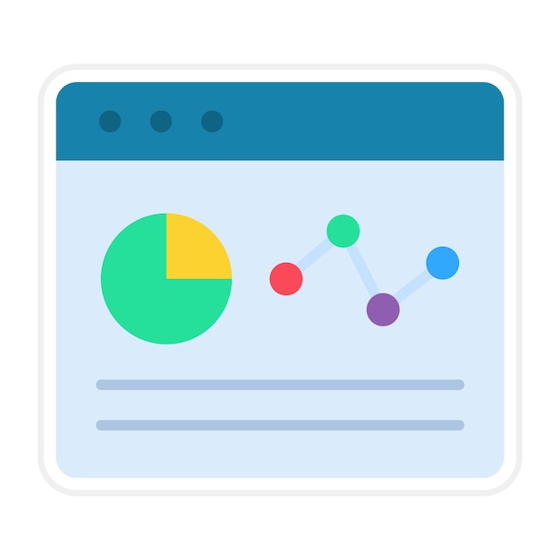 webpage statistics icon vector image can be used for business