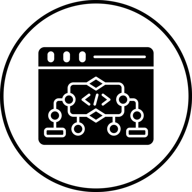 website algorithm icon vector image can be used for web hosting