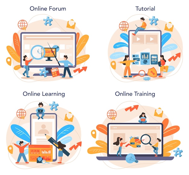 Website analyst online service or platform set