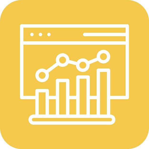 Website Analytics vector icon illustration of Banking and Finance iconset