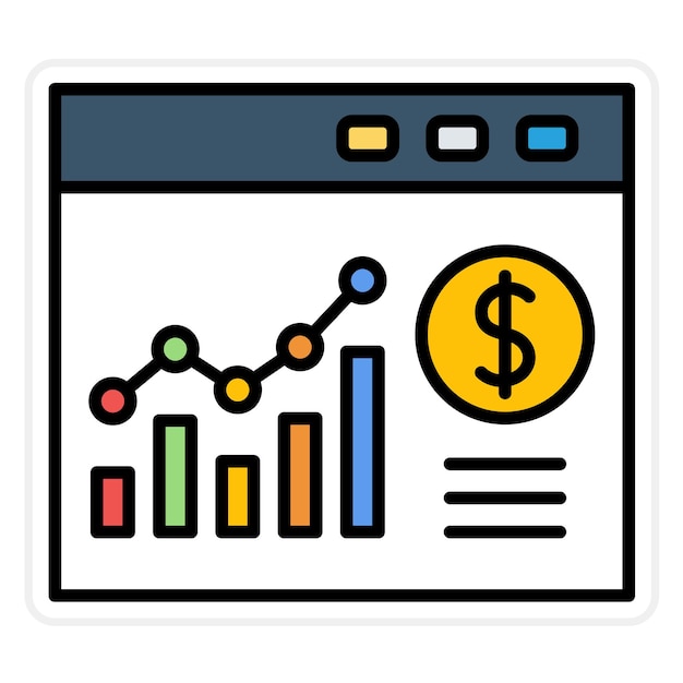 Website Bar Graph icon vector image Can be used for SEO and SEM