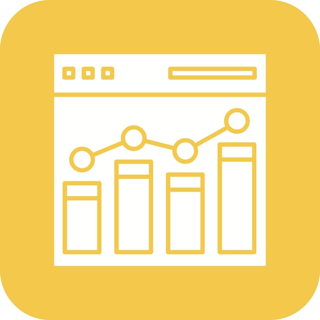 website bar graph vector icon can be used for seo and sem iconset