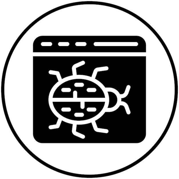Website Bug Icon vector icon illustration of Networking and Data Sharing iconset