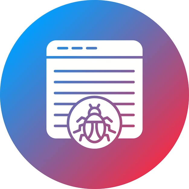 website bug icon vector image can be used for cyber security