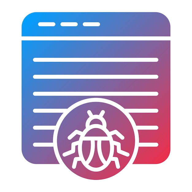 website bug icon vector image can be used for cyber security