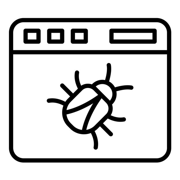 Website Bug Vector Illustration Style