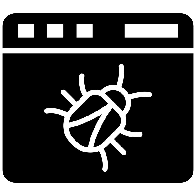 Website Bug Vector Illustration Style
