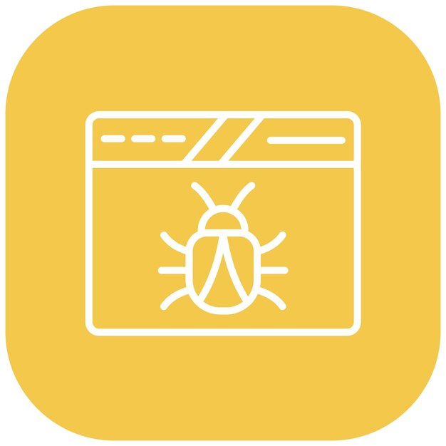 Website Bug Vector Illustration Style