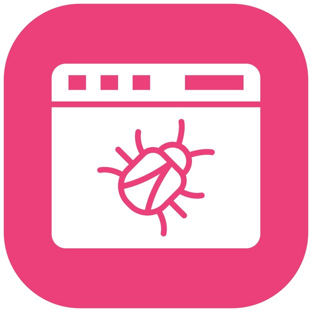 Website Bug Vector Illustration Style