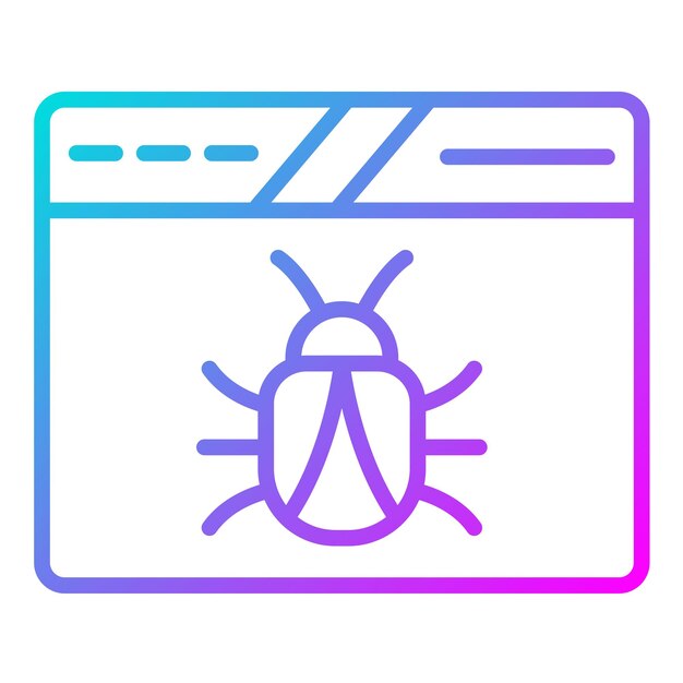 Website Bug Vector Illustration Style
