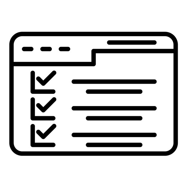 Website Checklist Vector Illustration Style