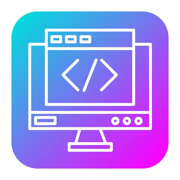 Website Coding vector icon Can be used for Coding and Development iconset