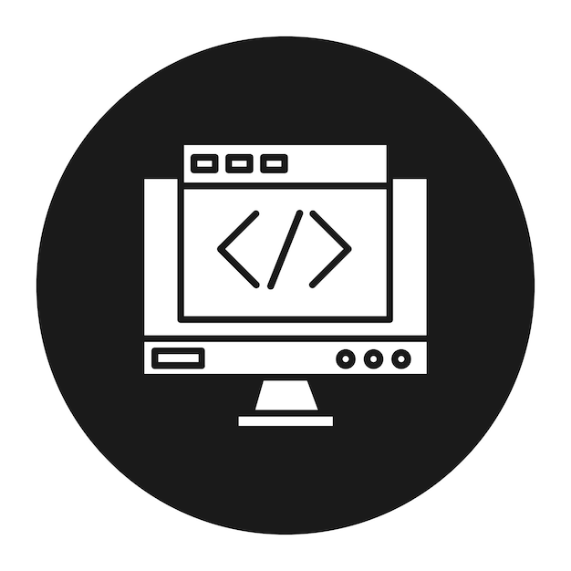 Website Coding vector icon Can be used for Coding and Development iconset