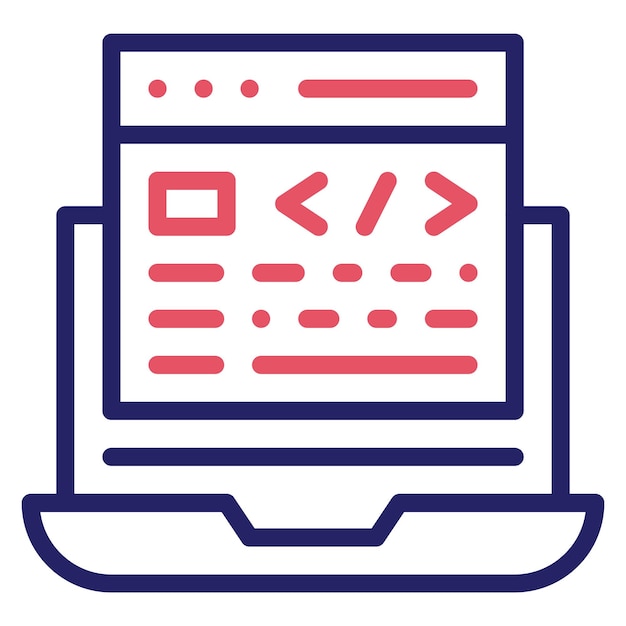Website Coding vector icon illustration of Coding and Development iconset