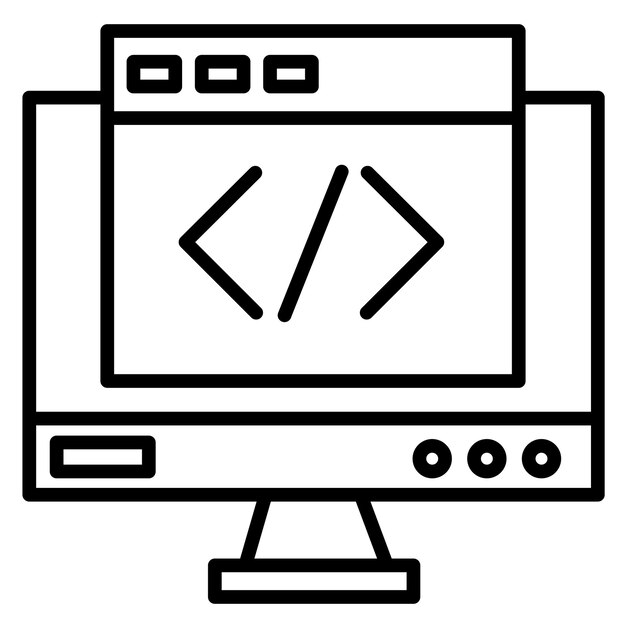 Website Coding Vector Illustration Style